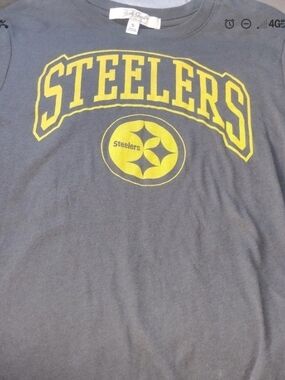 NFL Steelers Gray and Yellow Graphic Bodysuit